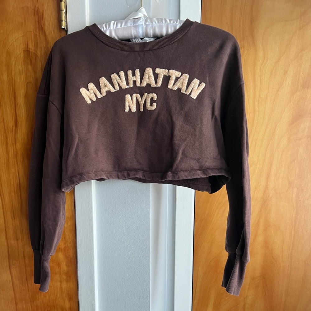 Zara Manhattan NYC Crop Sweater